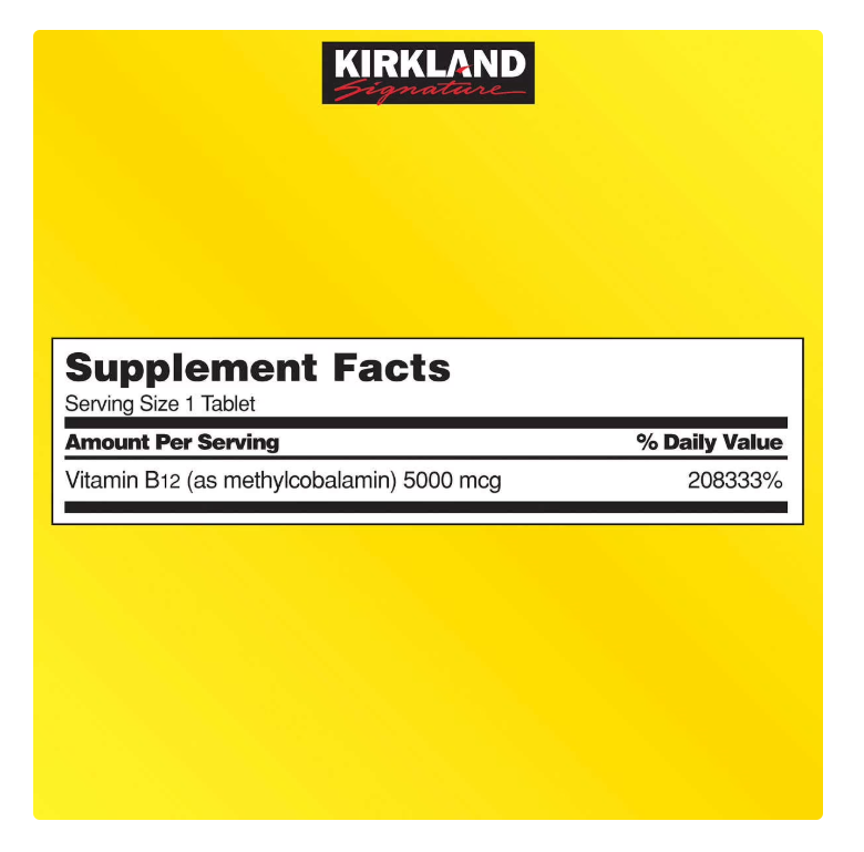 Kirkland Signature Quick Dissolve B-12 5000 mcg., 300 Tablets