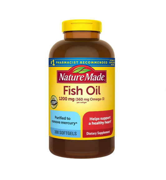 Nature Made Fish Oil, 1200mg, 300 Softgels
