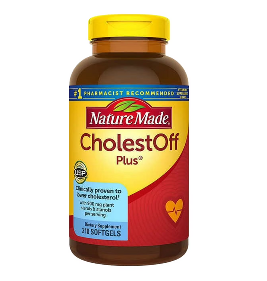 Nature Made CholestOff Plus with Plant Sterols Dietary Supplement 210 Softgels
