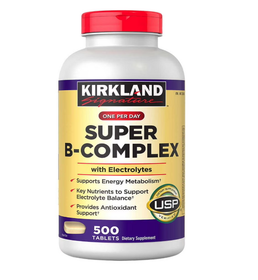 Kirkland Signature Super B-Complex with Electrolytes, 500 Tablets