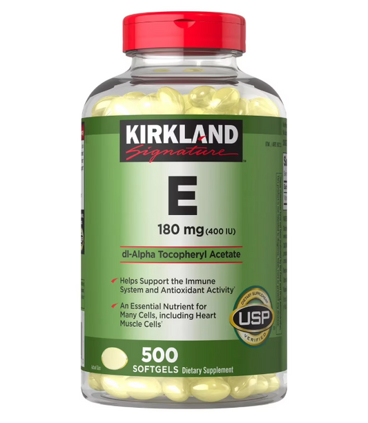Kirkland Signature Vitamin E 180mg., 500 Softgels