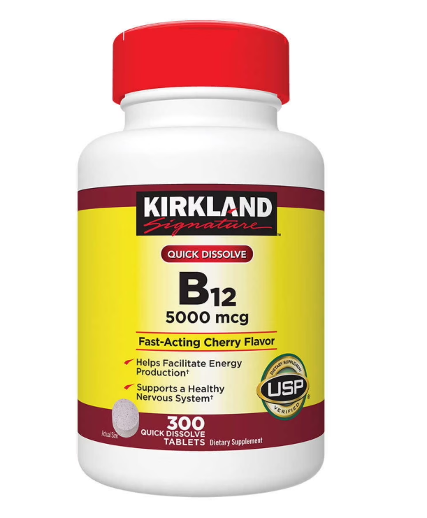 Kirkland Signature Quick Dissolve B-12 5000 mcg., 300 Tablets
